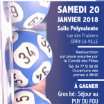 Affiche loto 2018 Comité des fêtes Orry-la-Ville Montgrésin