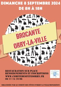 BROCANTE d&rsquo;Orry-la-ville le 8 septembre